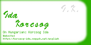 ida korcsog business card